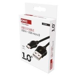 USB-A 2.0 / Micro USB-B 2.0 charging cable black 1m
