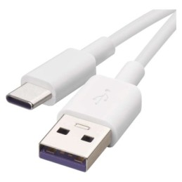 Latauskaapeli USB-A 2.0 / USB-C 2.0 valkoinen 1,5m