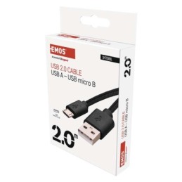 Кабель для зарядки и подключения USB-A 2.0 / Micro USB-B 2.0 черный 2 м