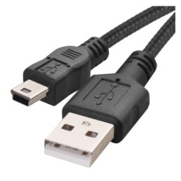 Laadimis- ja ühenduskaabel USB-A 2.0 / Mini USB-B 2.0 must 2m