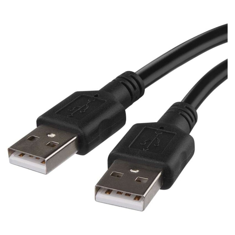 Charging and connecting cable USB-A 2.0 / USB-A 2.0 black 2m