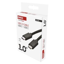 Laadimis- ja ühenduskaabel 2.0 USB-C / USB-C must 1m