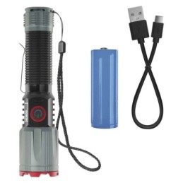 USB Laetav LED taskulamp metallist 1200 lm 2200 mAh fookusega