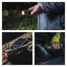 USB Rechargeable LED metal Flashlight 1200 lm 2200 mAh with focus