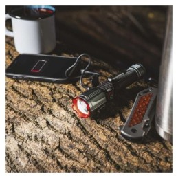 USB įkraunamas LED žibintuvėlis, metalinis, 1200 lm, 2200 mAh, fokusavimas