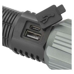 Võimas LED taskulamp metallist 3000 lm 5000 mAh USB laetav