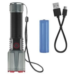 Мощный светодиодный фонарь в металлическом корпусе 3000 лм 5000 мАч с USB-перезарядкой