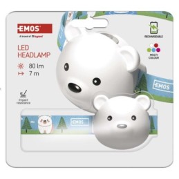 Įkraunamas vaikų LED žibintuvėlis 80 lm 7 m Li-Pol 500 mAh Bear