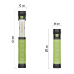 Rechargeable COB LED work lamp 450 lm 2000 mAh IP44 100m
