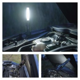 Water and dust resistant LED rechargeable work lamp 800 lm 2000 mAh