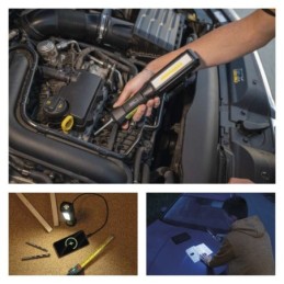 Water and dust resistant LED rechargeable work lamp 800 lm 2000 mAh