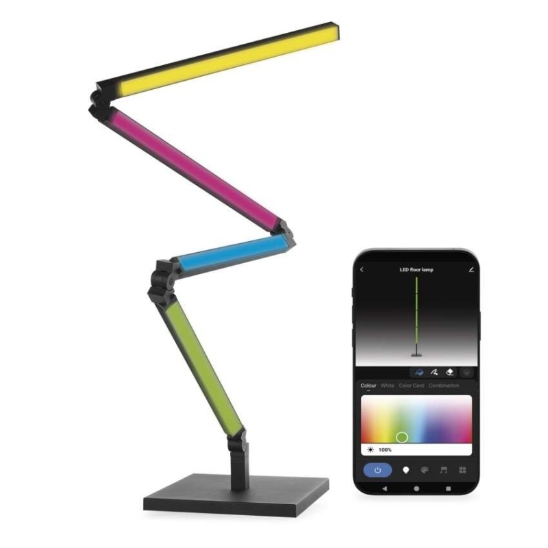 Smart LED floor lamp 175 cm RGBIC WiFi