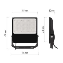 LED prožektorius ASIMO 300 W neutraliai baltas IP66 ASYMMETRIC