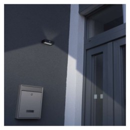 LED saulės baterijų sieninis šviestuvas 350 lm su PIR jutikliu, neutraliai baltas