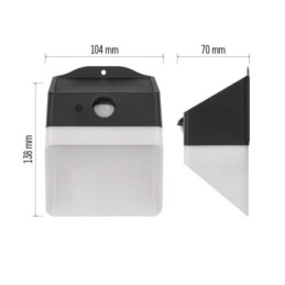 Wall luminaire with solar panel 220 lm PIR neutral white