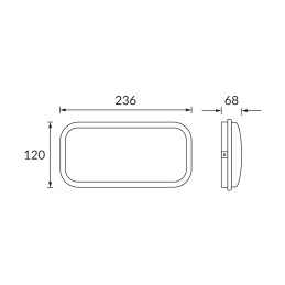 Hermeettinen valaisin Albin 14W neutraali valkoinen