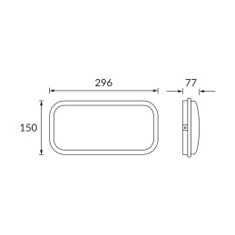 Hermetic fixture Albin 20W neutral white