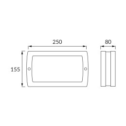 House number LED light Solina l 8W grey neutral white