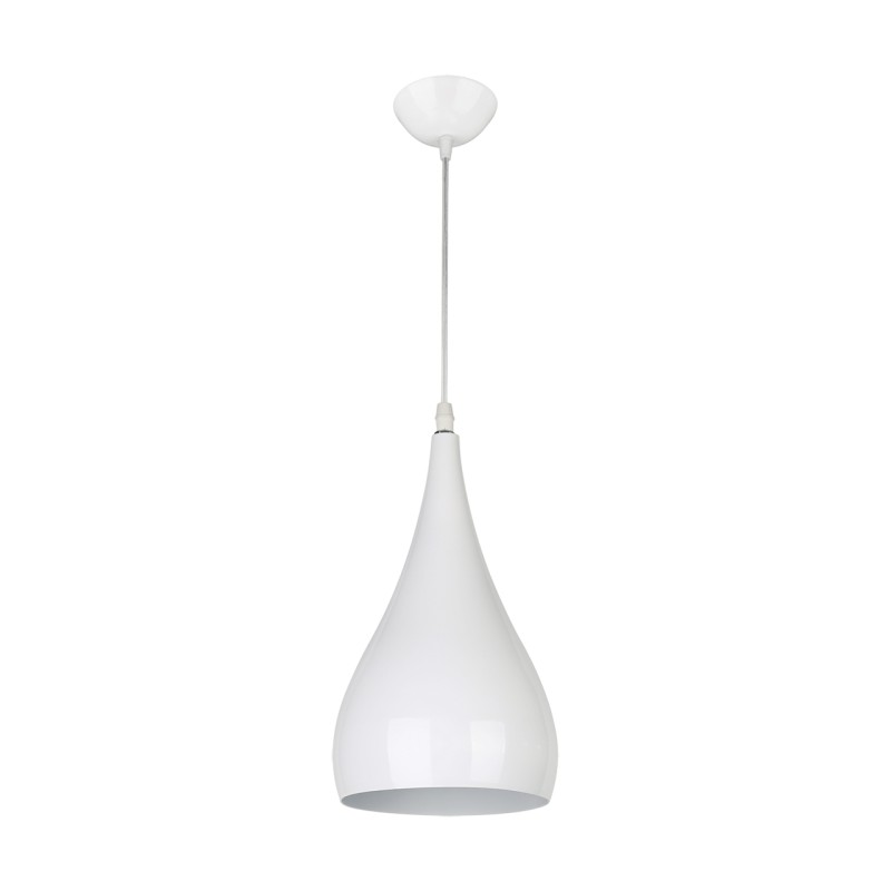 Hanging lighting fixture E27 Justa white