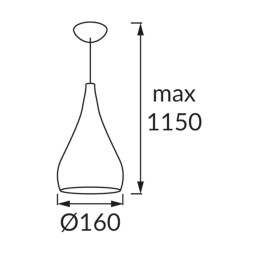 Hanging lighting fixture E27 Justa white