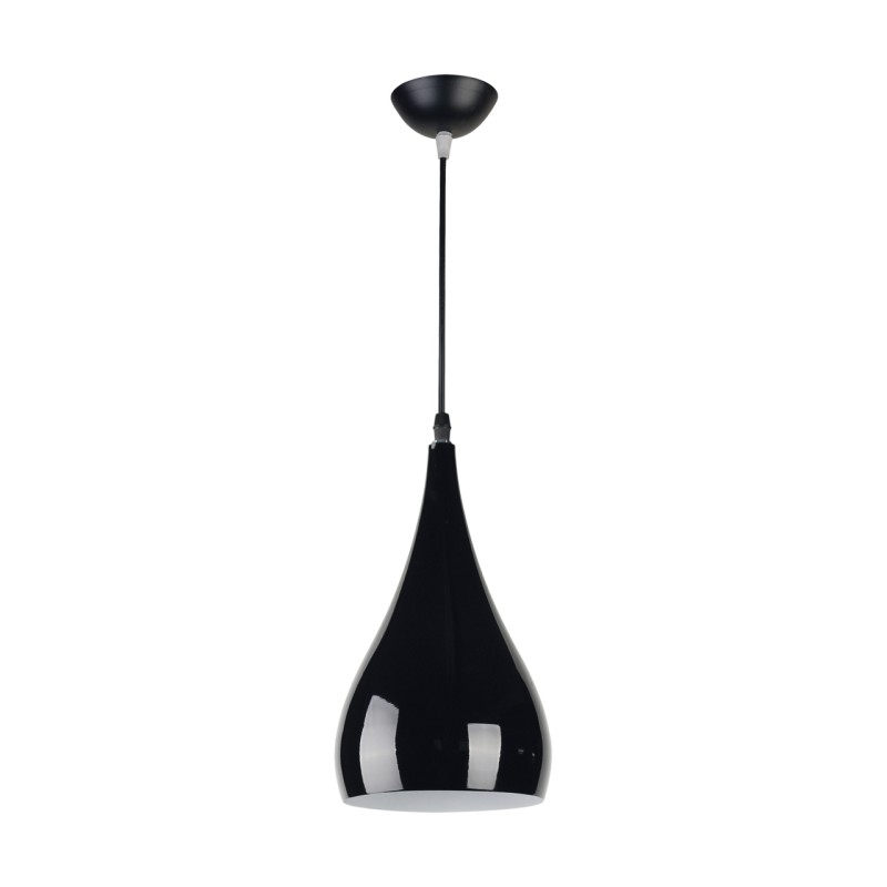Hanging lighting fixture E27 Justa black