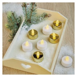 LED decorative tea candle 6 pcs, CR2032, gold colour