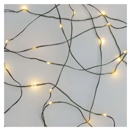 LED Christmas nanochain, green wire, 4 m, outdoor and indoor, warm white, timer
