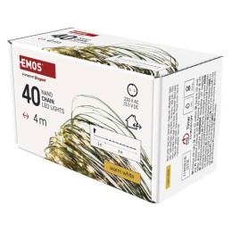 Светодиодная рождественская наноцепочка, зеленый провод, 4 м, на улице и в помещении, теплый белый, таймер