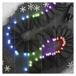 LED light chain balls, 10m, RGB, console, programs, timer
