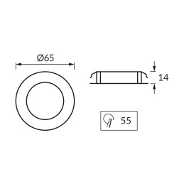 Recessed Recessed Light Rolo Led 155lm black 4100k