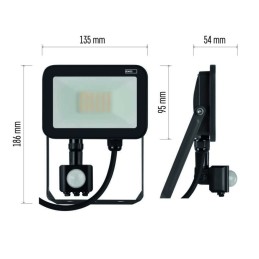 LED floodlight INOVO PROFI 20W IP65 2200lm motion sensor