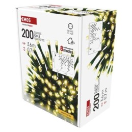 LED valguskardinad jääpurikad 3.6m / õue- ja siseruumidesse / soe valge / 8 režiimi