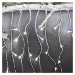 LED šviesos užuolaidos „ledai“ 5 m / nuotolinis valdymas / skirtos naudoti lauke ir patalpose / šaltai balta šviesa / 8 režimai