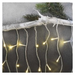 LED valguskardinad jääpurikad 5m / pult / õue- ja siseruumidesse / soe valge / 8 režiimi