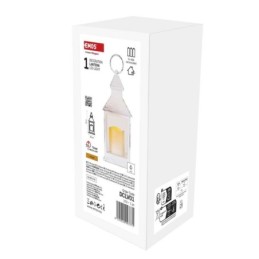 LED dekoratyvinis antikvarinis žibintas / baltas / mirksintis / 3xAAA / skirtas naudoti patalpose / laikmatis