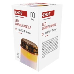 LED hauaküünal 12.5 cm / taimer / valge / 2xC / õue- ja siseruumidesse / soe valge