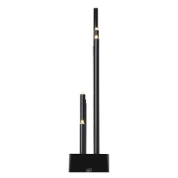 LED Advento žvakė, juoda, 27,5 cm / laikmatis / 3xAA / šilta balta / skirtas naudoti patalpose