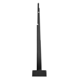 LED Advento žvakė, juoda, 40 cm / laikmatis / 2xAA / šilta balta / skirtas naudoti patalpose