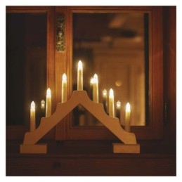 LED advendiküünal puidust  29cm / taimer / 2xAA / soe valge / siseruumidesse