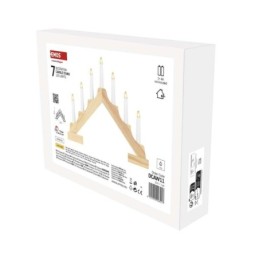 LED advendiküünal puidust  29cm / taimer / 2xAA / soe valge / siseruumidesse