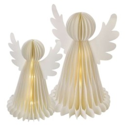 Kalėdų angelai su popieriniu pagrindu, 2 vnt., 28/38 cm, skirtos naudoti patalpose