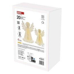 Kalėdų angelai su popieriniu pagrindu, 2 vnt., 28/38 cm, skirtos naudoti patalpose