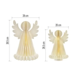 Kalėdų angelai su popieriniu pagrindu, 2 vnt., 28/38 cm, skirtos naudoti patalpose