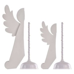 Kalėdų angelai su popieriniu pagrindu, 2 vnt., 28/38 cm, skirtos naudoti patalpose