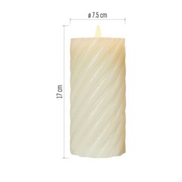 Dekoratyvinė LED vaško žvakė 17 cm, 2 vnt. / 2xAAA / šilta balta / laikmatis