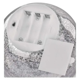 LED jõulukuul klaasist - kuldne 15 cm 3xAA / soe valge / taimeriga / siseruumidesse