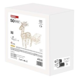 LED elnias su rogėmis 47 cm 3xAA / šilta balta šviesa / laikmatis / skirtas naudoti patalpose