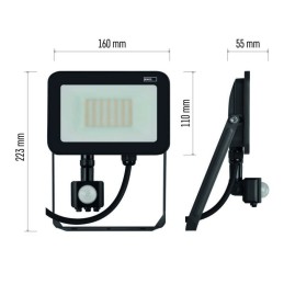 LED prožektorius INOVO PROFI 30W IP65 3300lm judesio jutiklis