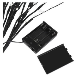 LED valgustusega oksad 60cm / 3xAA / soe valge / taimeriga / siseruumidesse