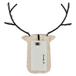 LED põhjapõder puidust 16cm / 2xAAA / soe valge / taimer / siseruumidesse